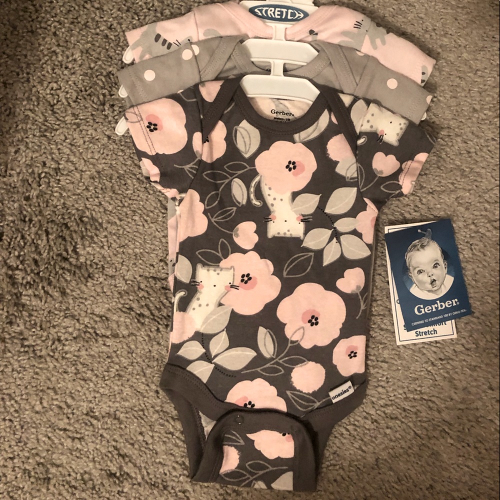 NWT Brand New Three Pack baby girl outfits